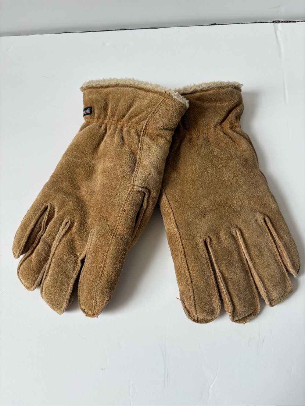 Menβs Thinsulate Genuine Cowhide Suede Gloves Tan Size M